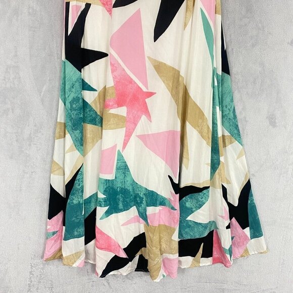 Lulu's Seashell Tropical Print Maxi Skirt Size Small Star Beachy Nautical RD6016 - Picture 6 of 11